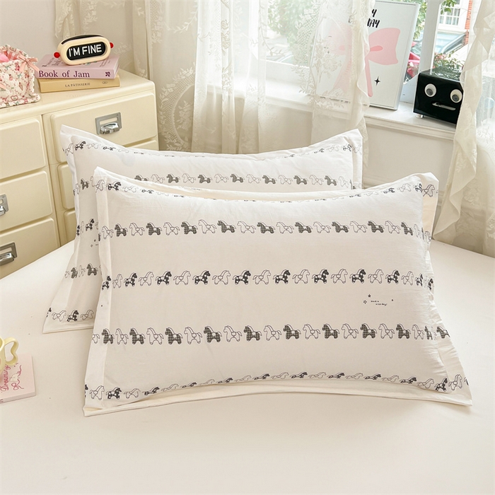 91家纺网 家纺一手货源 找家纺 （总）圣比熊 2026新款A类云朵棉单层枕套宿舍单人单只一只装枕芯内胆套-单层压线