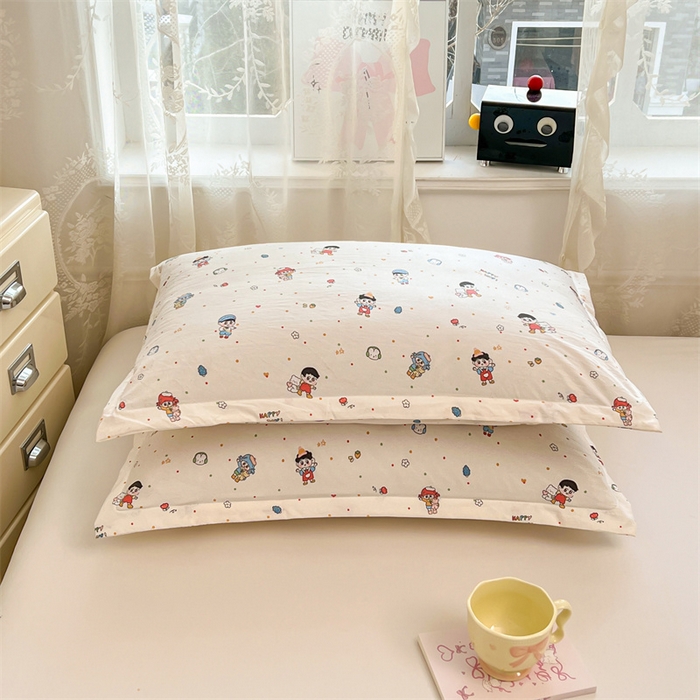 91家纺网 家纺一手货源 找家纺 圣比熊 2026新款A类云朵棉单层枕套宿舍单人单只一只装枕芯内胆套-单层压线 元气小新（单层压线）