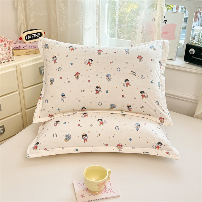 91家纺网 家纺一手货源 找家纺 圣比熊 2026新款A类云朵棉单层枕套宿舍单人单只一只装枕芯内胆套-单层压线 元气小新（单层压线）