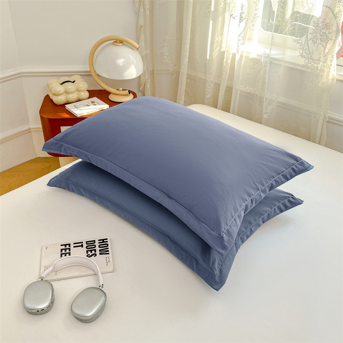 91家纺网 家纺一手货源 找家纺 圣比熊 2026新款A类云朵棉单层枕套宿舍单人单只一只装枕芯内胆套-单层压线 藏海蓝（单层压线）