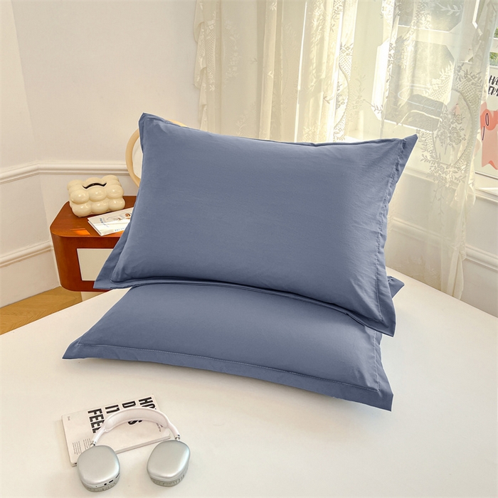 91家纺网 家纺一手货源 找家纺 圣比熊 2026新款A类云朵棉单层枕套宿舍单人单只一只装枕芯内胆套-单层压线 藏海蓝（单层压线）