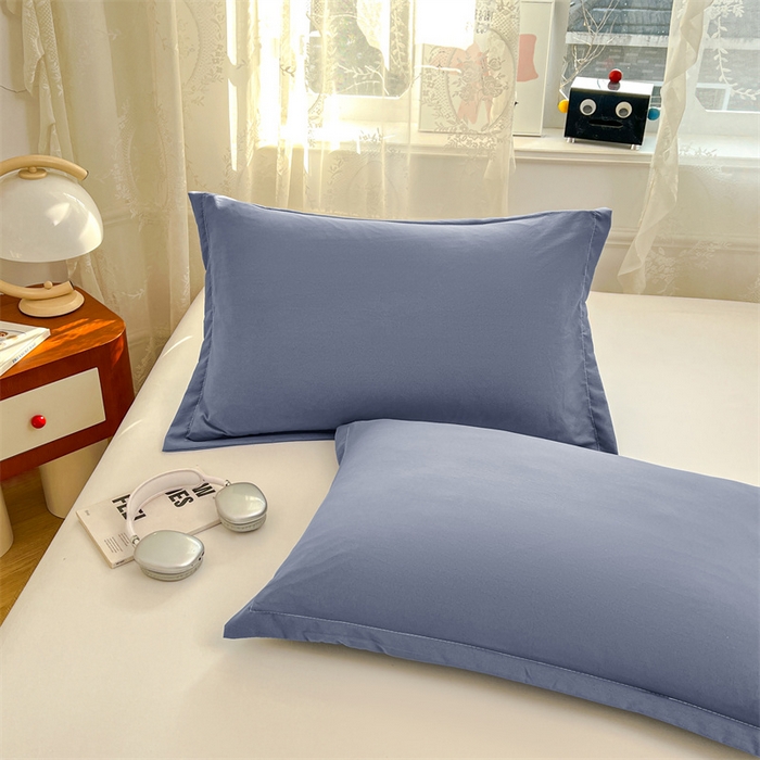 91家纺网 家纺一手货源 找家纺 圣比熊 2026新款A类云朵棉单层枕套宿舍单人单只一只装枕芯内胆套-单层压线 藏海蓝（单层压线）