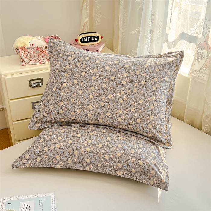 91家纺网 家纺一手货源 找家纺 圣比熊 2026新款A类云朵棉单层枕套宿舍单人单只一只装枕芯内胆套-单层压线 海棠花开（单层压线）
