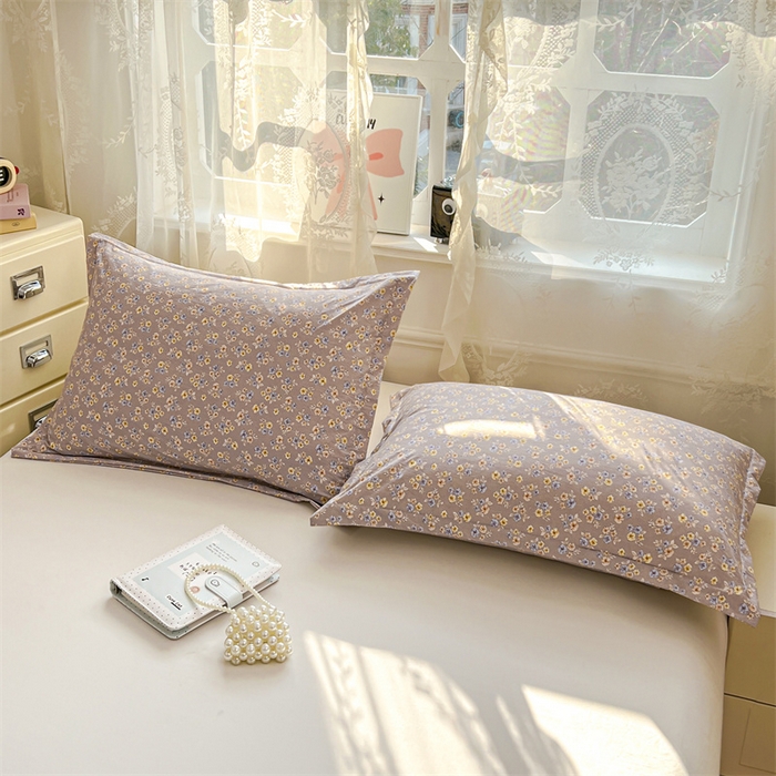 91家纺网 家纺一手货源 找家纺 圣比熊 2026新款A类云朵棉单层枕套宿舍单人单只一只装枕芯内胆套-单层压线 花无归期（单层压线）