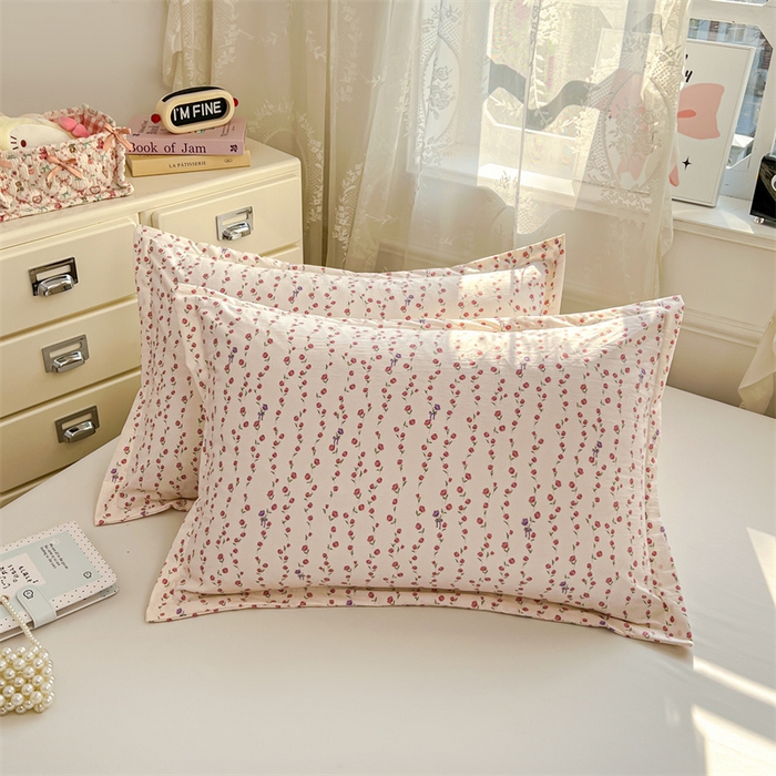 圣比熊 2026新款A类云朵棉单层枕套宿舍单人单只一只装枕芯内胆套-单层压线 花漾甜心（单层压线）
