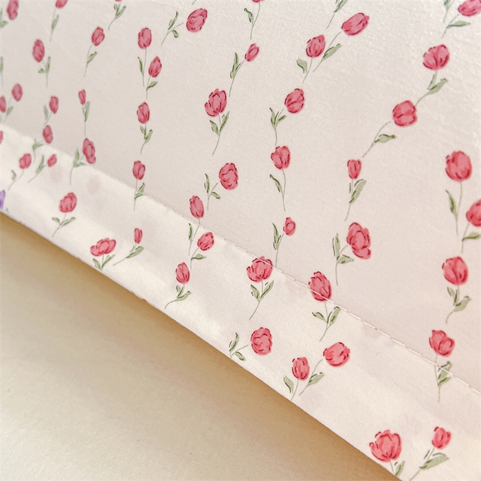 91家纺网 家纺一手货源 找家纺 圣比熊 2026新款A类云朵棉单层枕套宿舍单人单只一只装枕芯内胆套-单层压线 花漾甜心（单层压线）