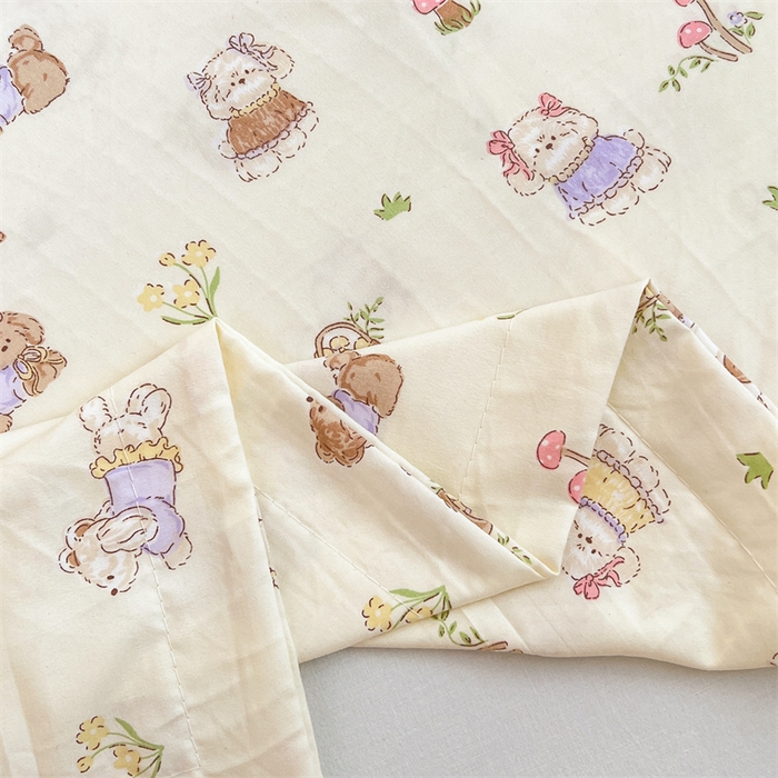 91家纺网 家纺一手货源 找家纺 圣比熊 2026新款A类云朵棉单层枕套宿舍单人单只一只装枕芯内胆套-单层压线 欢喜汪汪（单层压线）