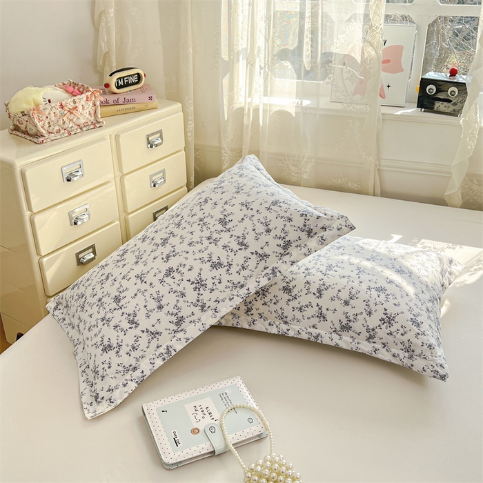 91家纺网 家纺一手货源 找家纺 圣比熊 2026新款A类云朵棉单层枕套宿舍单人单只一只装枕芯内胆套-单层压线 兰亭序-灰（单层压线）