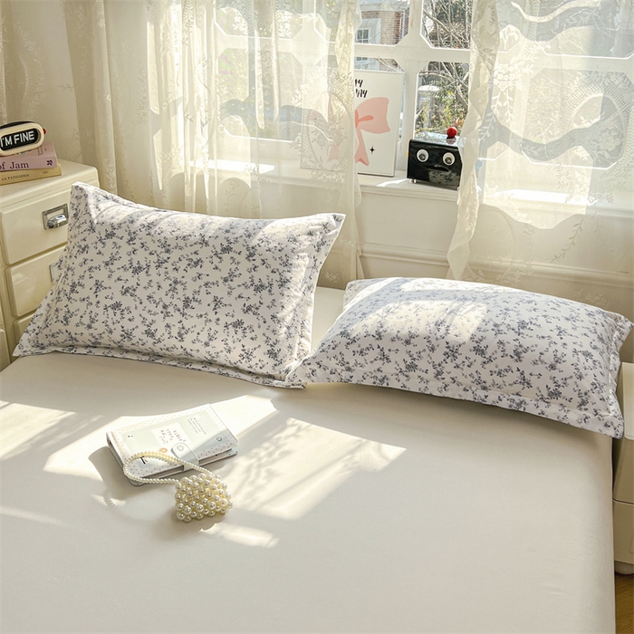 91家纺网 家纺一手货源 找家纺 圣比熊 2026新款A类云朵棉单层枕套宿舍单人单只一只装枕芯内胆套-单层压线 兰亭序-灰（单层压线）