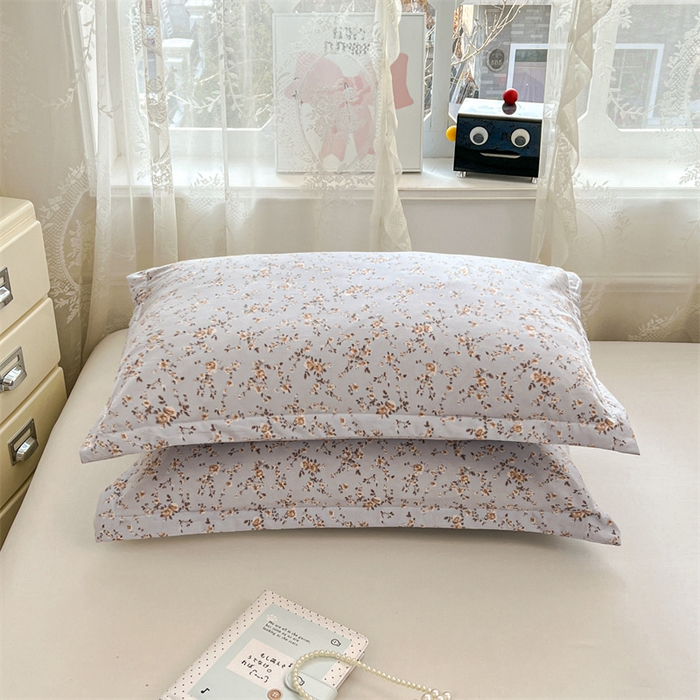 91家纺网 家纺一手货源 找家纺 圣比熊 2026新款A类云朵棉单层枕套宿舍单人单只一只装枕芯内胆套-单层压线 兰亭序-蓝（单层压线）