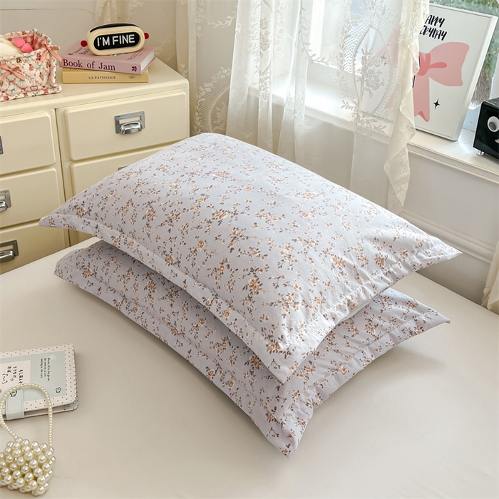 91家纺网 家纺一手货源 找家纺 圣比熊 2026新款A类云朵棉单层枕套宿舍单人单只一只装枕芯内胆套-单层压线 兰亭序-蓝（单层压线）