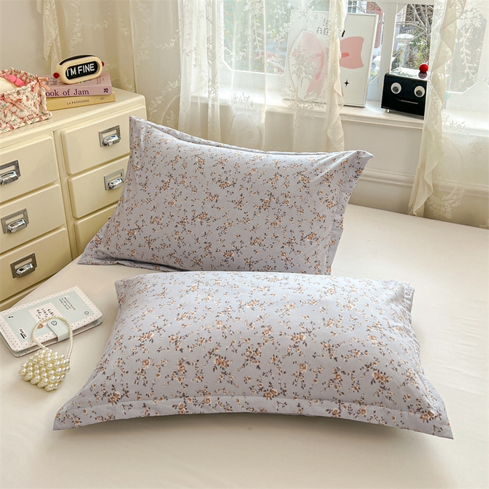 91家纺网 家纺一手货源 找家纺 圣比熊 2026新款A类云朵棉单层枕套宿舍单人单只一只装枕芯内胆套-单层压线 兰亭序-蓝（单层压线）