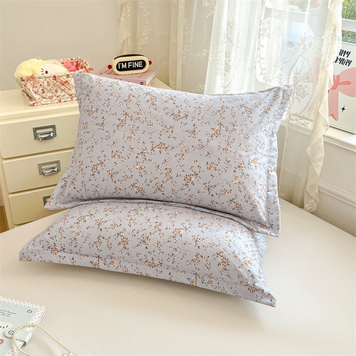 91家纺网 家纺一手货源 找家纺 圣比熊 2026新款A类云朵棉单层枕套宿舍单人单只一只装枕芯内胆套-单层压线 兰亭序-蓝（单层压线）