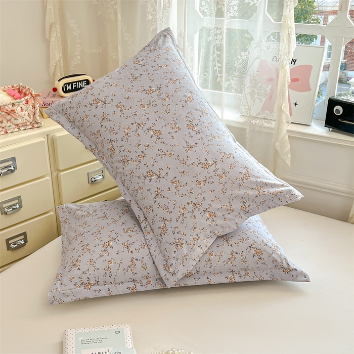 91家纺网 家纺一手货源 找家纺 圣比熊 2026新款A类云朵棉单层枕套宿舍单人单只一只装枕芯内胆套-单层压线 兰亭序-蓝（单层压线）