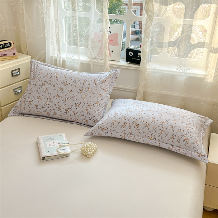 91家纺网 家纺一手货源 找家纺 圣比熊 2026新款A类云朵棉单层枕套宿舍单人单只一只装枕芯内胆套-单层压线 兰亭序-蓝（单层压线）