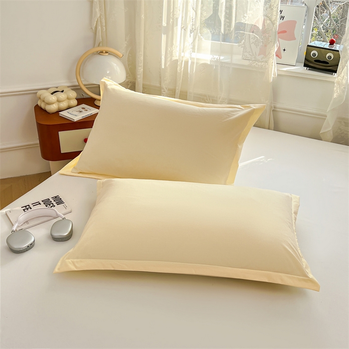 91家纺网 家纺一手货源 找家纺 圣比熊 2026新款A类云朵棉单层枕套宿舍单人单只一只装枕芯内胆套-单层压线 暖木黄（单层压线）