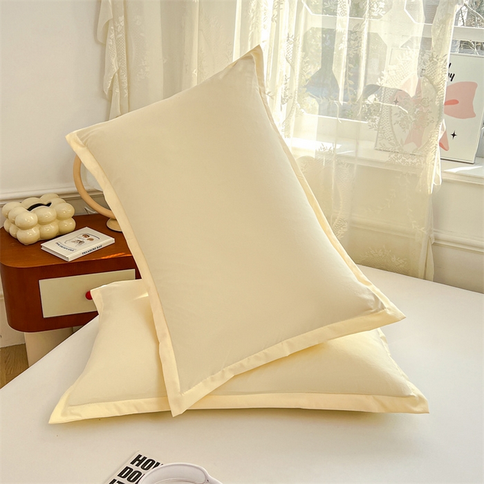 91家纺网 家纺一手货源 找家纺 圣比熊 2026新款A类云朵棉单层枕套宿舍单人单只一只装枕芯内胆套-单层压线 暖木黄（单层压线）