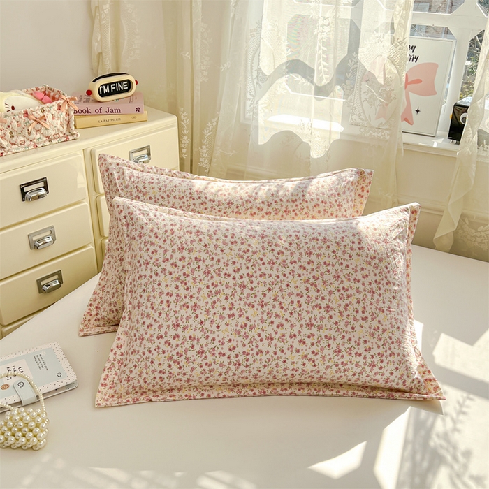 圣比熊 2026新款A类云朵棉单层枕套宿舍单人单只一只装枕芯内胆套-单层压线 芊芊花海（单层压线）