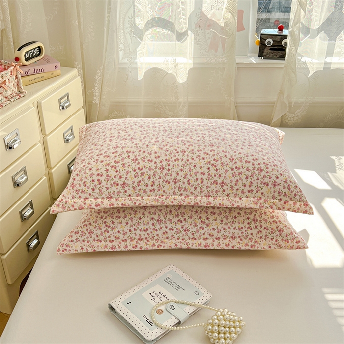 91家纺网 家纺一手货源 找家纺 圣比熊 2026新款A类云朵棉单层枕套宿舍单人单只一只装枕芯内胆套-单层压线 芊芊花海（单层压线）