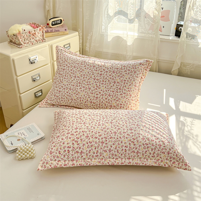 91家纺网 家纺一手货源 找家纺 圣比熊 2026新款A类云朵棉单层枕套宿舍单人单只一只装枕芯内胆套-单层压线 芊芊花海（单层压线）