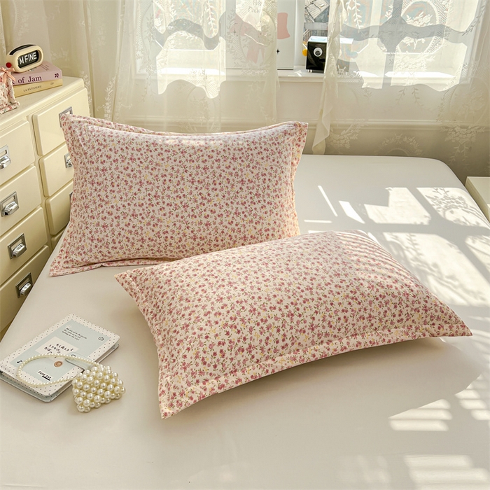 91家纺网 家纺一手货源 找家纺 圣比熊 2026新款A类云朵棉单层枕套宿舍单人单只一只装枕芯内胆套-单层压线 芊芊花海（单层压线）