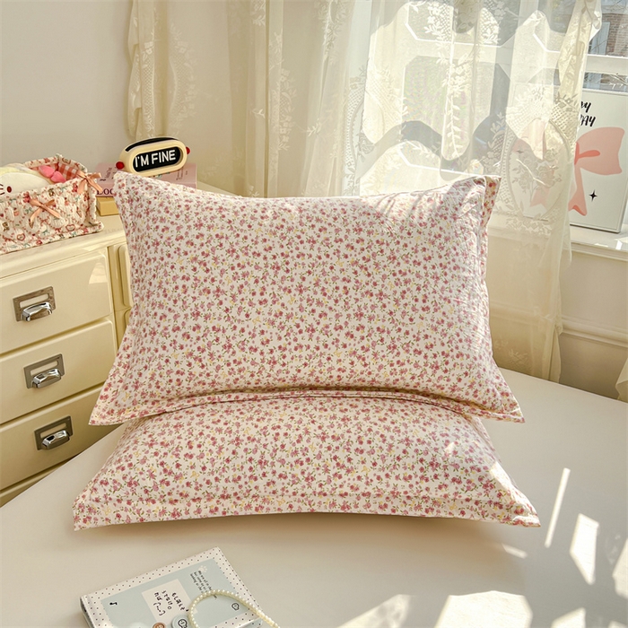 91家纺网 家纺一手货源 找家纺 圣比熊 2026新款A类云朵棉单层枕套宿舍单人单只一只装枕芯内胆套-单层压线 芊芊花海（单层压线）