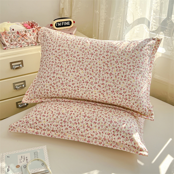 91家纺网 家纺一手货源 找家纺 圣比熊 2026新款A类云朵棉单层枕套宿舍单人单只一只装枕芯内胆套-单层压线 芊芊花海（单层压线）