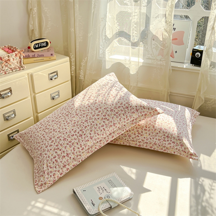 91家纺网 家纺一手货源 找家纺 圣比熊 2026新款A类云朵棉单层枕套宿舍单人单只一只装枕芯内胆套-单层压线 芊芊花海（单层压线）