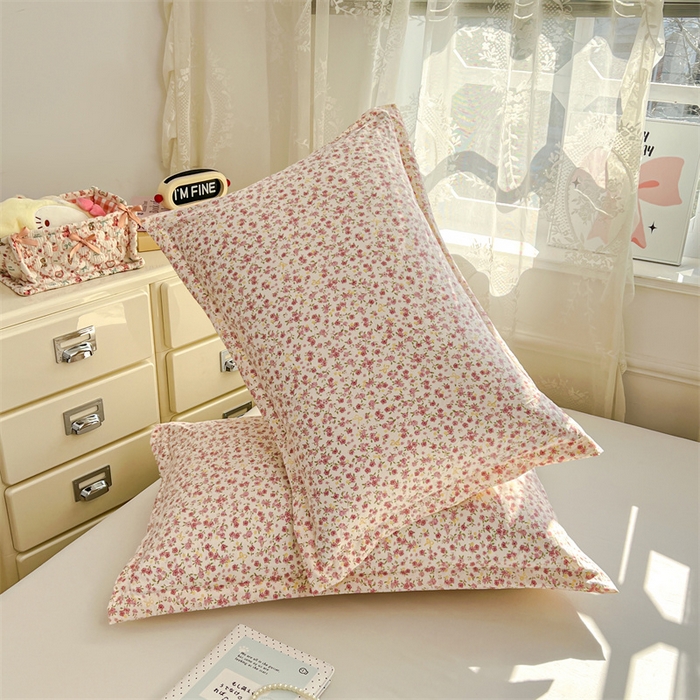 91家纺网 家纺一手货源 找家纺 圣比熊 2026新款A类云朵棉单层枕套宿舍单人单只一只装枕芯内胆套-单层压线 芊芊花海（单层压线）