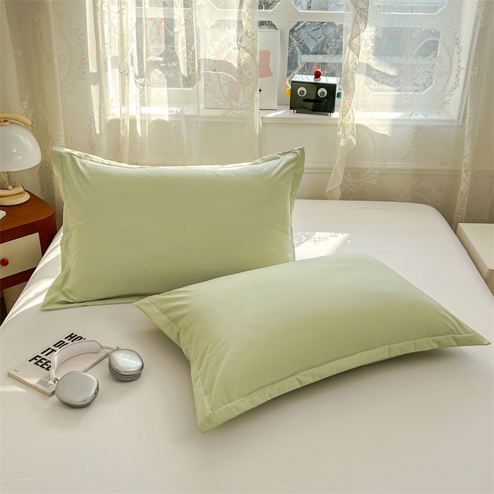 91家纺网 家纺一手货源 找家纺 圣比熊 2026新款A类云朵棉单层枕套宿舍单人单只一只装枕芯内胆套-单层压线 浅清绿（单层压线）