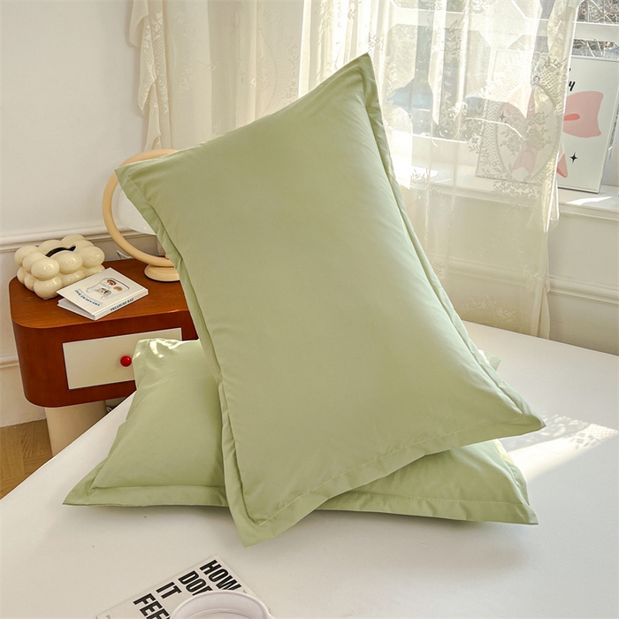 91家纺网 家纺一手货源 找家纺 圣比熊 2026新款A类云朵棉单层枕套宿舍单人单只一只装枕芯内胆套-单层压线 浅清绿（单层压线）