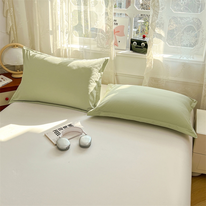 91家纺网 家纺一手货源 找家纺 圣比熊 2026新款A类云朵棉单层枕套宿舍单人单只一只装枕芯内胆套-单层压线 浅清绿（单层压线）