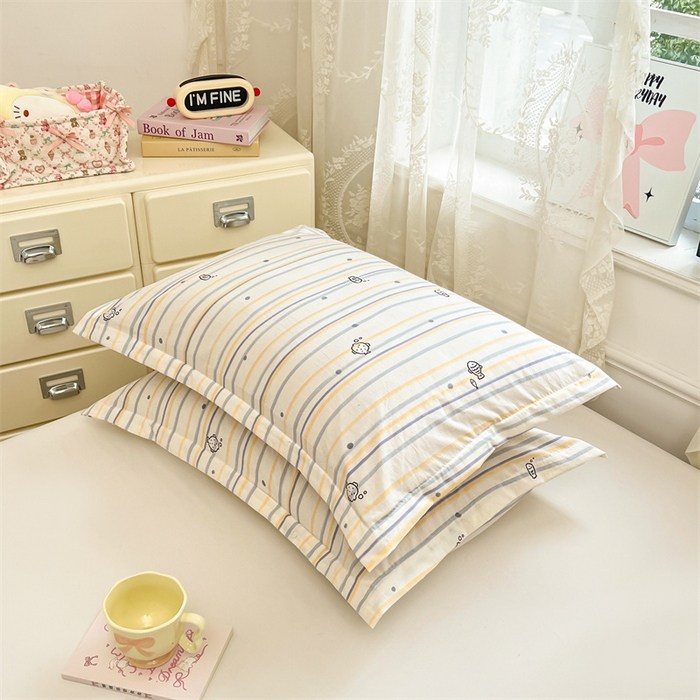 91家纺网 家纺一手货源 找家纺 圣比熊 2026新款A类云朵棉单层枕套宿舍单人单只一只装枕芯内胆套-单层压线 深海乐园（单层压线）