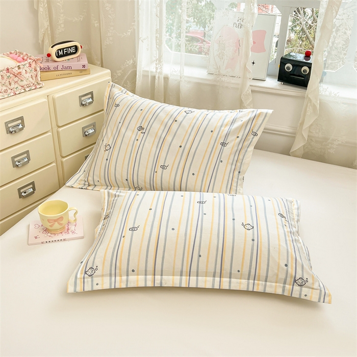 91家纺网 家纺一手货源 找家纺 圣比熊 2026新款A类云朵棉单层枕套宿舍单人单只一只装枕芯内胆套-单层压线 深海乐园（单层压线）