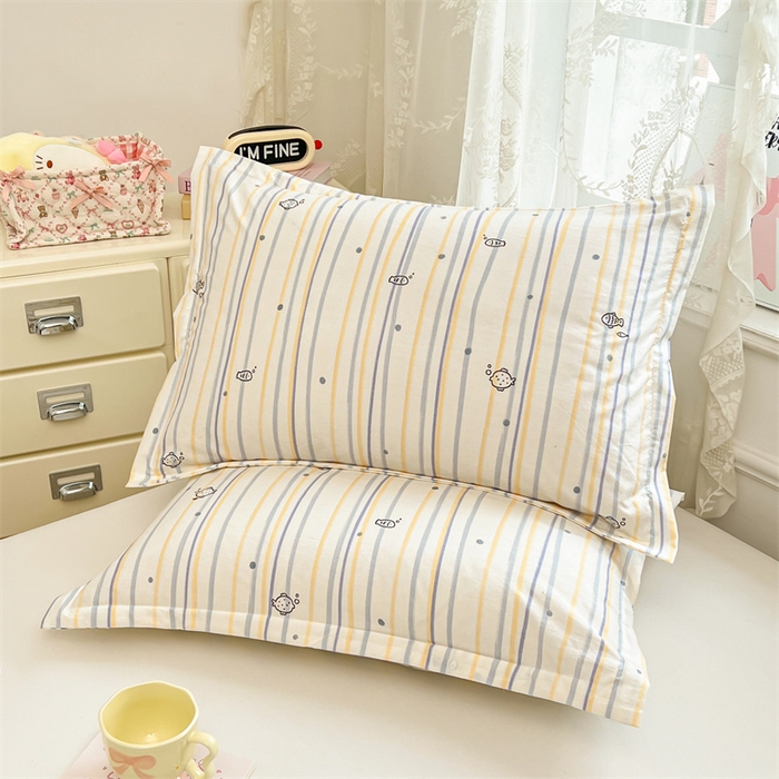 91家纺网 家纺一手货源 找家纺 圣比熊 2026新款A类云朵棉单层枕套宿舍单人单只一只装枕芯内胆套-单层压线 深海乐园（单层压线）