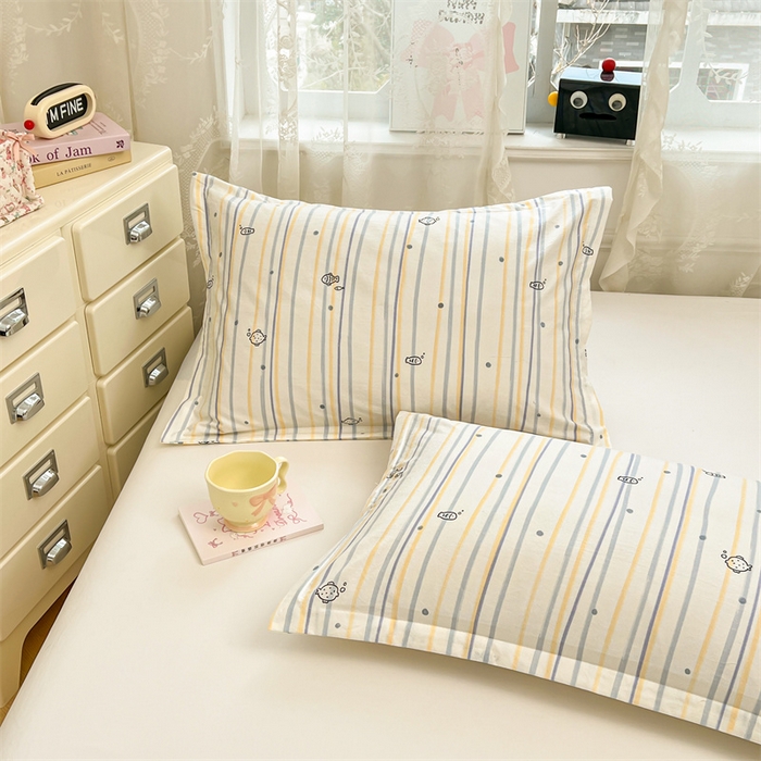 91家纺网 家纺一手货源 找家纺 圣比熊 2026新款A类云朵棉单层枕套宿舍单人单只一只装枕芯内胆套-单层压线 深海乐园（单层压线）