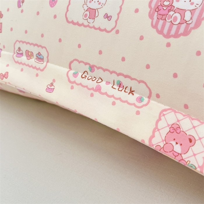 91家纺网 家纺一手货源 找家纺 圣比熊 2026新款A类云朵棉单层枕套宿舍单人单只一只装枕芯内胆套-单层压线 甜品小猫（单层压线）