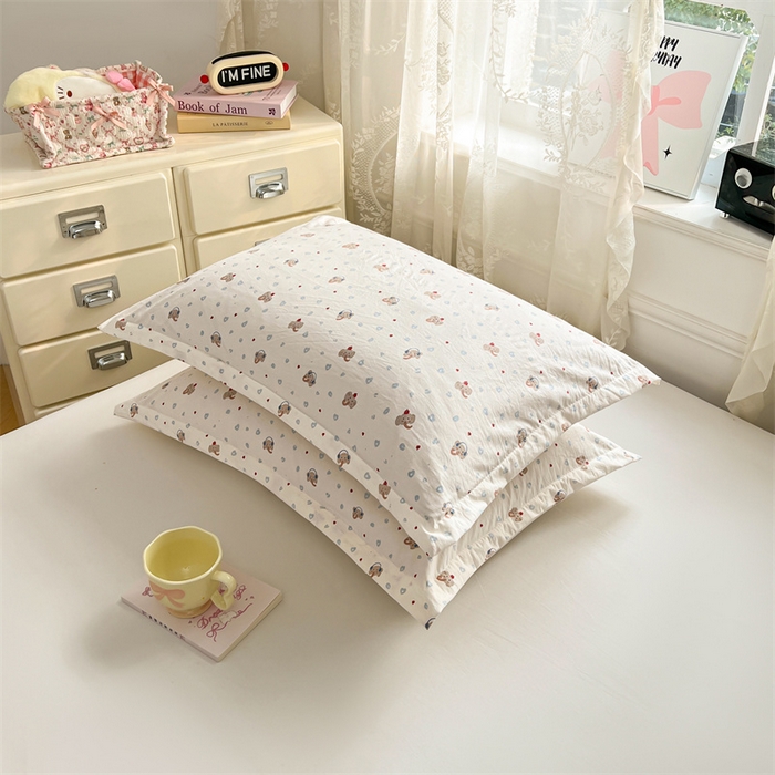 91家纺网 家纺一手货源 找家纺 圣比熊 2026新款A类云朵棉单层枕套宿舍单人单只一只装枕芯内胆套-单层压线 童趣小象（单层压线）