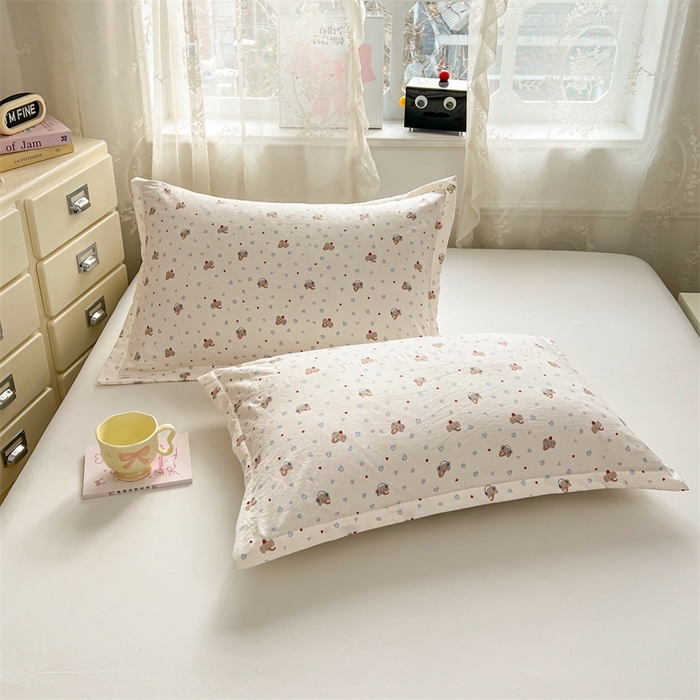 91家纺网 家纺一手货源 找家纺 圣比熊 2026新款A类云朵棉单层枕套宿舍单人单只一只装枕芯内胆套-单层压线 童趣小象（单层压线）