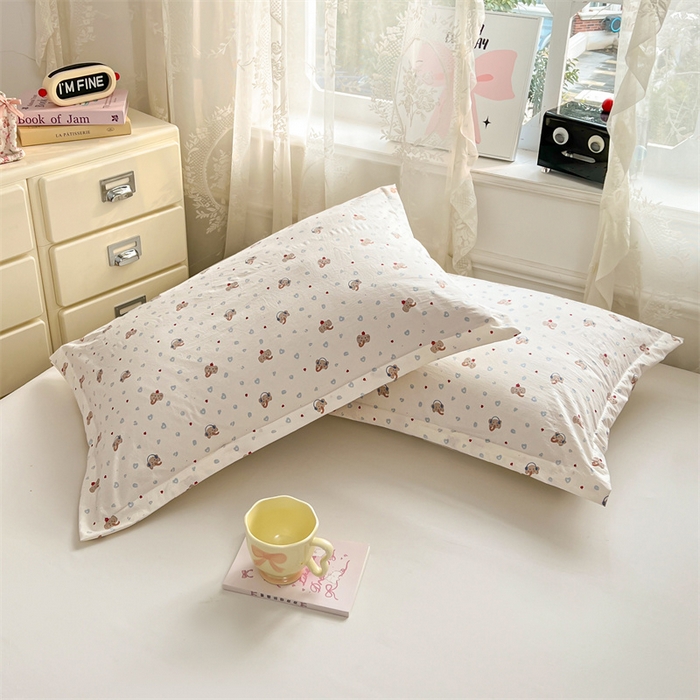 91家纺网 家纺一手货源 找家纺 圣比熊 2026新款A类云朵棉单层枕套宿舍单人单只一只装枕芯内胆套-单层压线 童趣小象（单层压线）