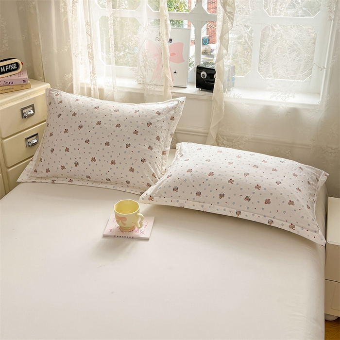 91家纺网 家纺一手货源 找家纺 圣比熊 2026新款A类云朵棉单层枕套宿舍单人单只一只装枕芯内胆套-单层压线 童趣小象（单层压线）