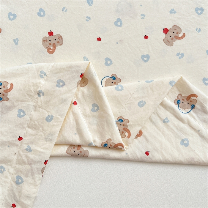 91家纺网 家纺一手货源 找家纺 圣比熊 2026新款A类云朵棉单层枕套宿舍单人单只一只装枕芯内胆套-单层压线 童趣小象（单层压线）