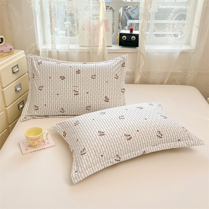 91家纺网 家纺一手货源 找家纺 圣比熊 2026新款A类云朵棉单层枕套宿舍单人单只一只装枕芯内胆套-单层压线 玩趣木马（单层压线）