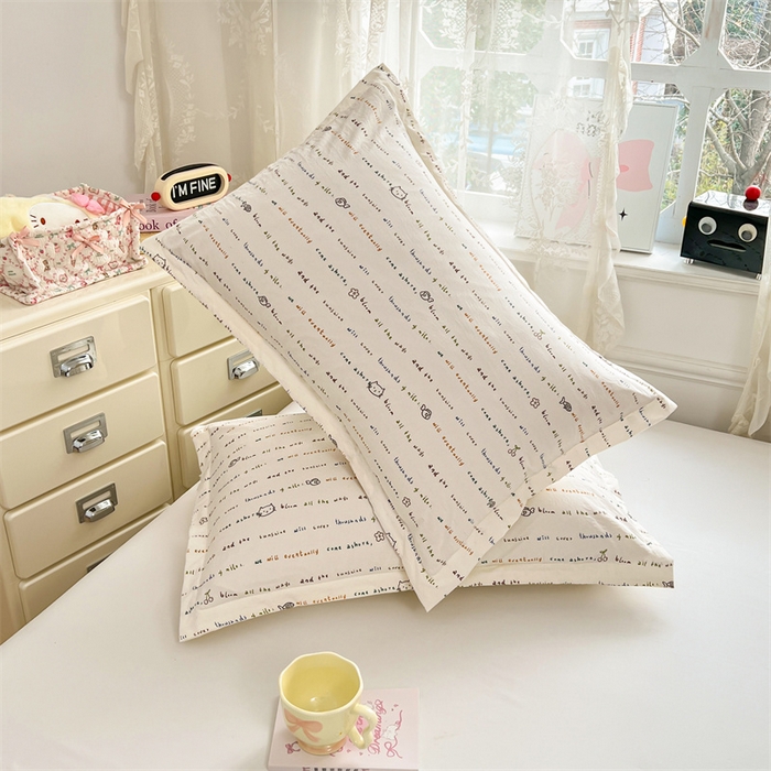 91家纺网 家纺一手货源 找家纺 圣比熊 2026新款A类云朵棉单层枕套宿舍单人单只一只装枕芯内胆套-单层压线 小猫钓鱼（单层压线）