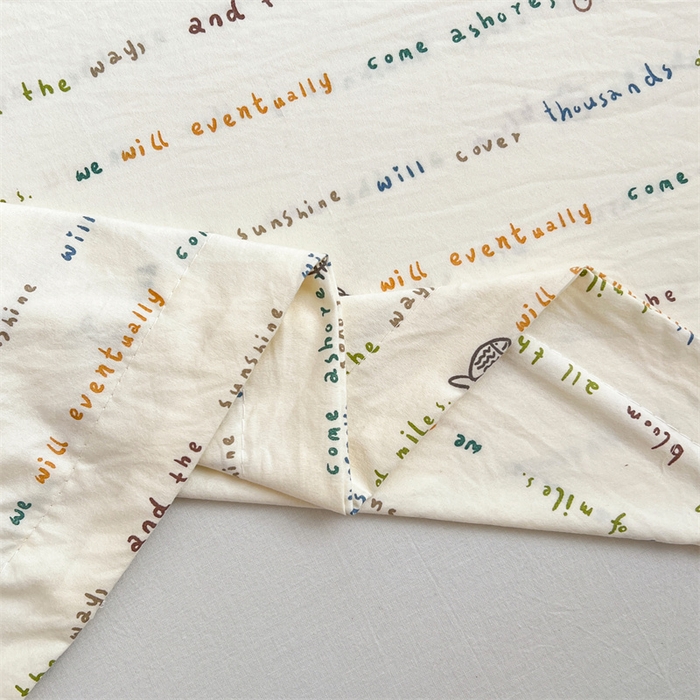 91家纺网 家纺一手货源 找家纺 圣比熊 2026新款A类云朵棉单层枕套宿舍单人单只一只装枕芯内胆套-单层压线 小猫钓鱼（单层压线）