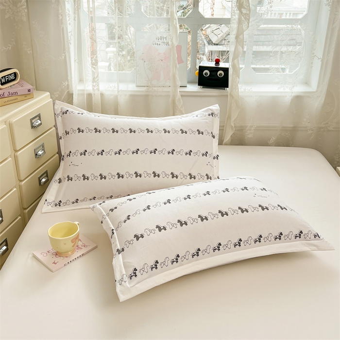 91家纺网 家纺一手货源 找家纺 圣比熊 2026新款A类云朵棉单层枕套宿舍单人单只一只装枕芯内胆套-单层压线 小木马（单层压线）