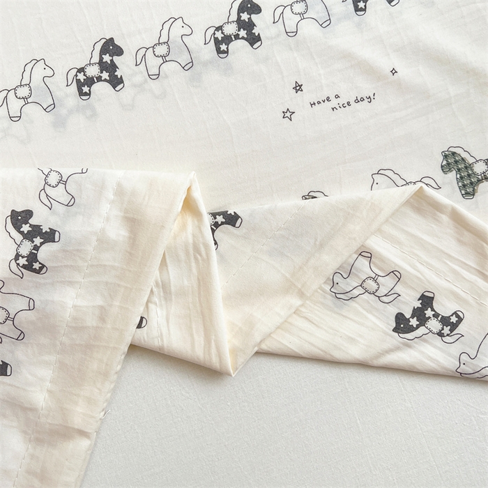 91家纺网 家纺一手货源 找家纺 圣比熊 2026新款A类云朵棉单层枕套宿舍单人单只一只装枕芯内胆套-单层压线 小木马（单层压线）