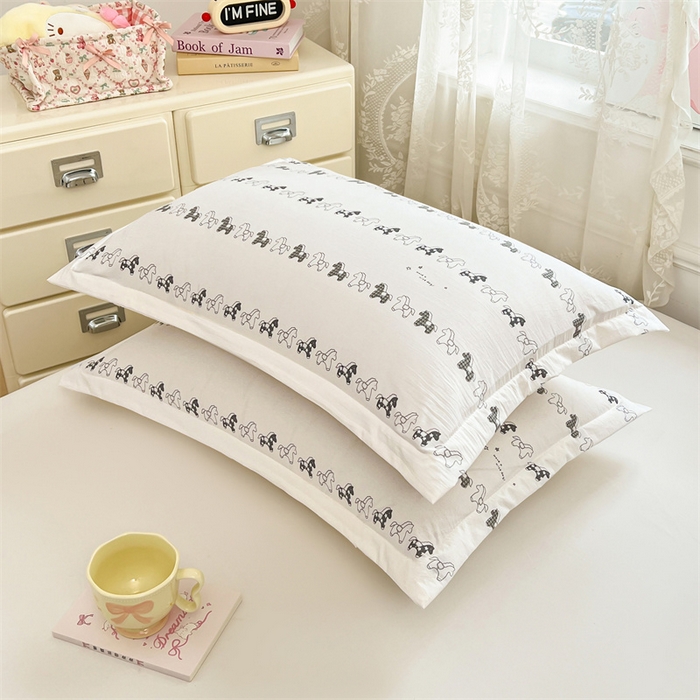 91家纺网 家纺一手货源 找家纺 圣比熊 2026新款A类云朵棉单层枕套宿舍单人单只一只装枕芯内胆套-单层压线 小木马（单层压线）