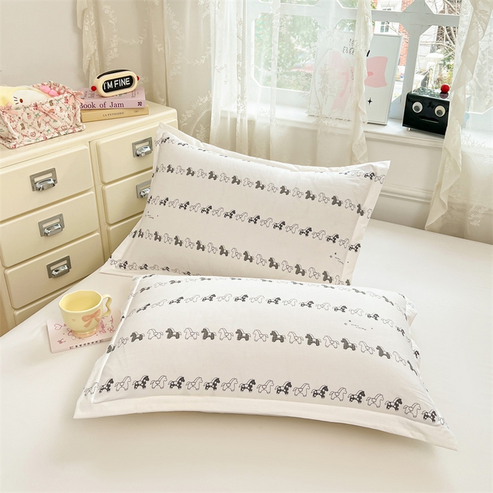 91家纺网 家纺一手货源 找家纺 圣比熊 2026新款A类云朵棉单层枕套宿舍单人单只一只装枕芯内胆套-单层压线 小木马（单层压线）