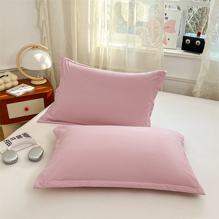 91家纺网 家纺一手货源 找家纺 圣比熊 2026新款A类云朵棉单层枕套宿舍单人单只一只装枕芯内胆套-单层压线 心动粉（单层压线）